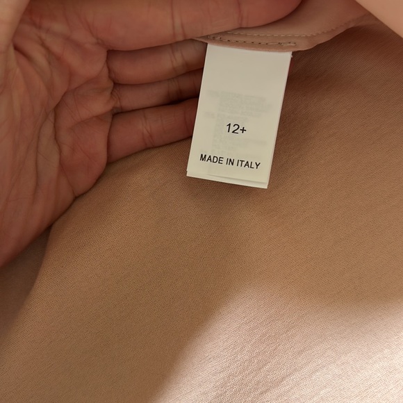 NWOT Brunello Cucinelli Pink Youth Philosophy Embellished Shirt Girls 12+ - Picture 5 of 6